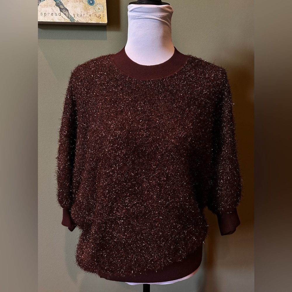 Anthropologie Violetta Tinsel Sweater By Maeve - Picture 2 of 8